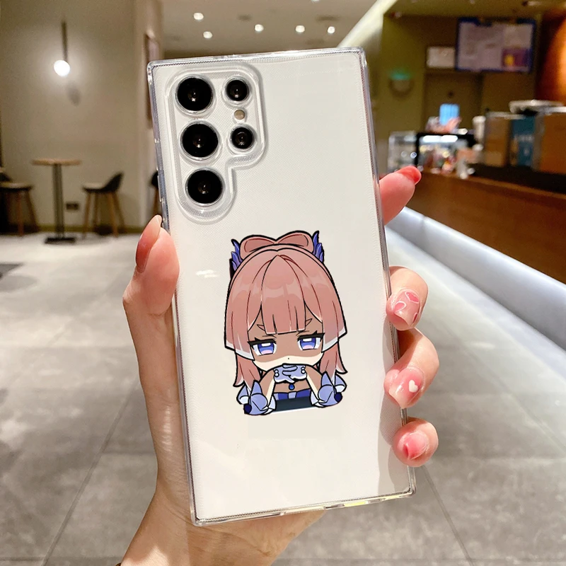 Adorable Kawaii Cartoon Genshin Impact Soft Clear Phone Case
