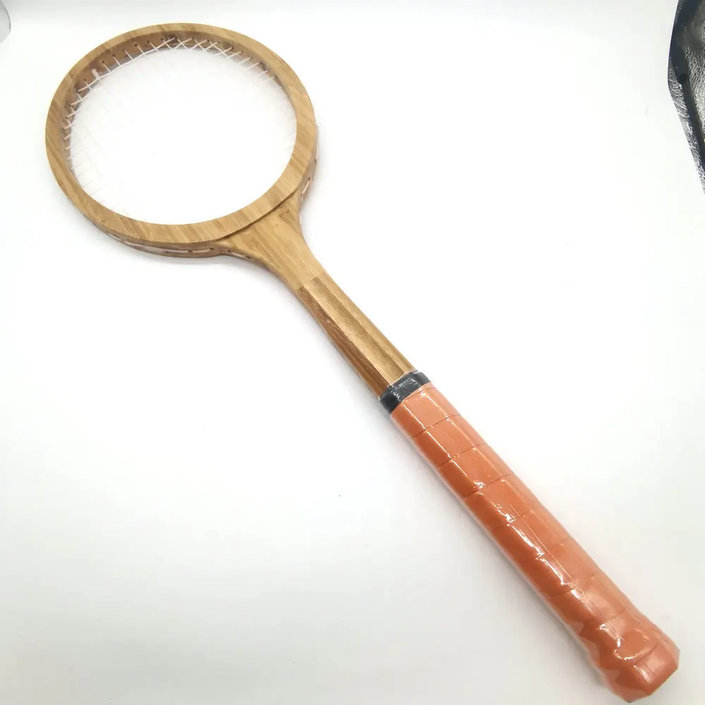 Retro style wooden tennis racket commemorative decoration gift