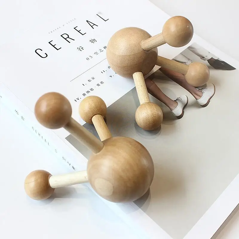 Head Neck Back Massage Roller Wooden Head Scalp Massager Hair Growth Stress Relief Health Care Relax SPA Tools neck massager massage tool scalp massager muscle massager head massager roller massager massage roller