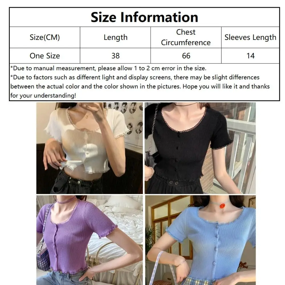 Polyester Lace T-shirt Crop Top for Women