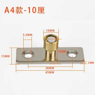 Floor Mount Sliding Wooden Door Guide Roller Retainer 2Pcs