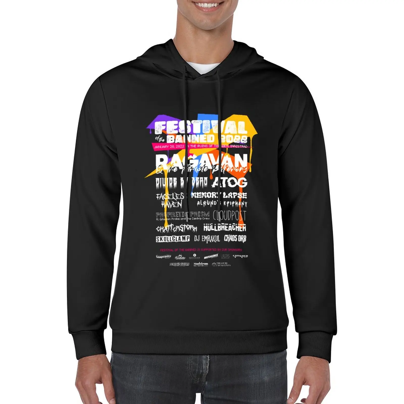 

New Festival of the Banned 2022 - Dark Theme Pullover Hoodie korean style clothes men's sweat-shirt men's clothing hoody