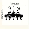 1pc Cat Wall Art Metal Decor - Stylish Home Wall Mount with Unique Keychain & Hook, Ideal Cat Lover Gift & Decorative Accessory 2