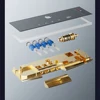 Piano Digital Bathroom Shower Set with Piano Key Digital Display Ambient Lights 12" Rain Shower Head Digital Bath Shower System 5