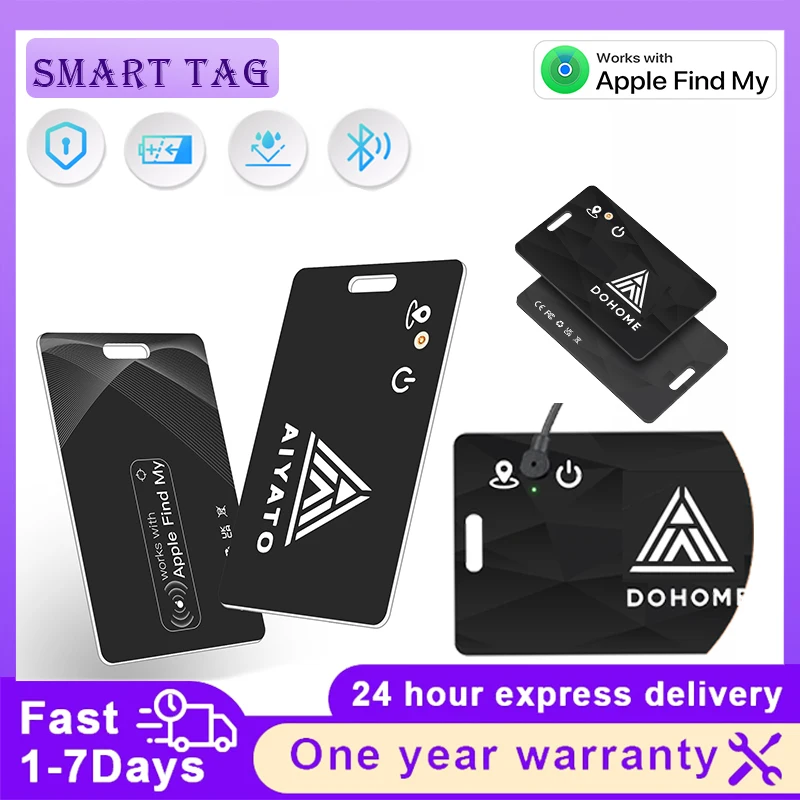 GPS Tag Wallet Location Tracker Card Airtag Wireless Charging GPS Smart Tag for Bags for IOS work with Apple Find My APP