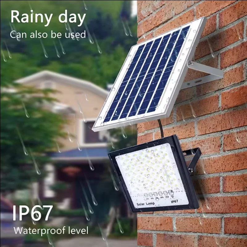 Super bright solar light LED solar floodlight 100w 200w 300w 400w IP67 high waterproof outdoor floodlight LED courtyard light 4