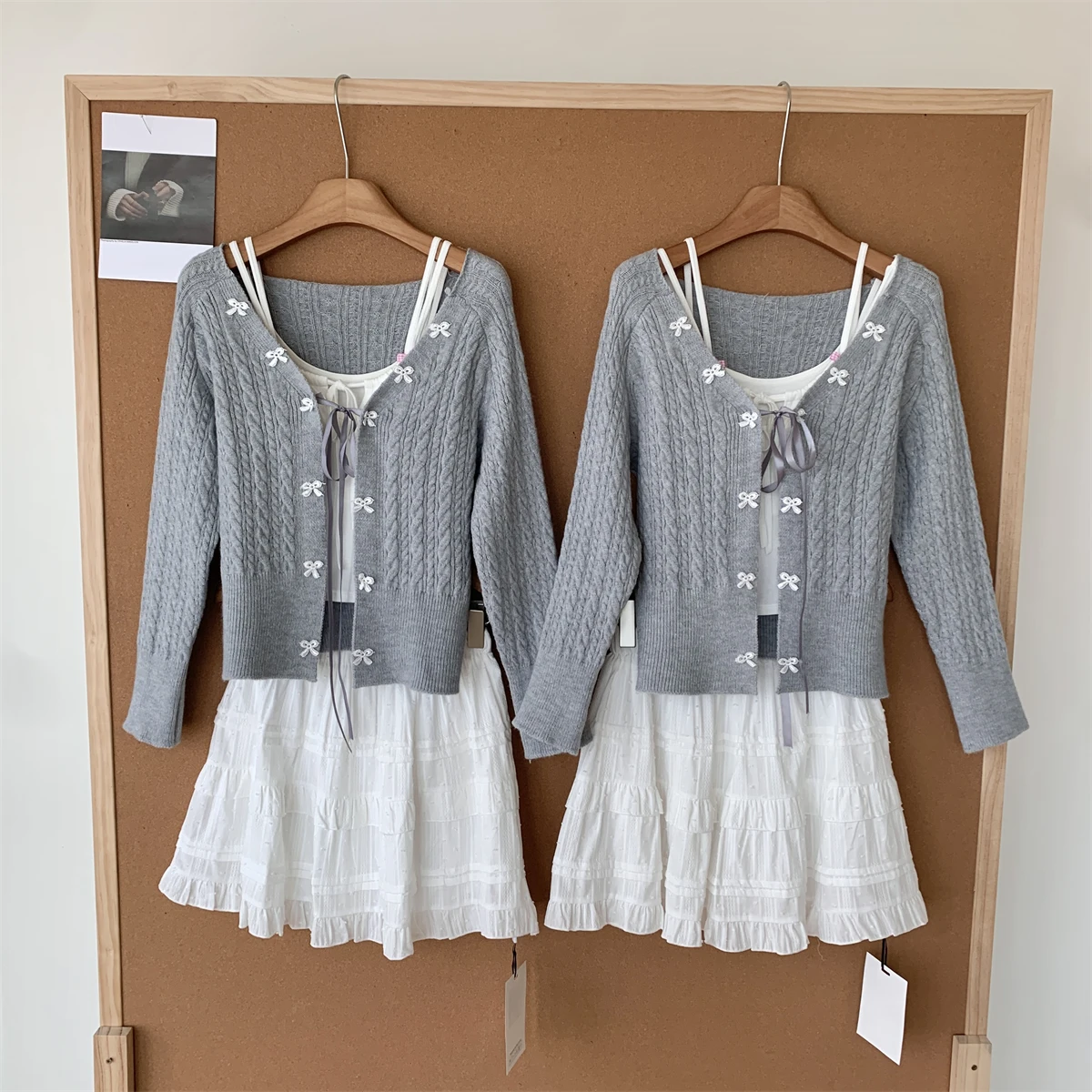 Fall Winter Women Coquette Mori Girl 2000s Shoujo Girl Kpop