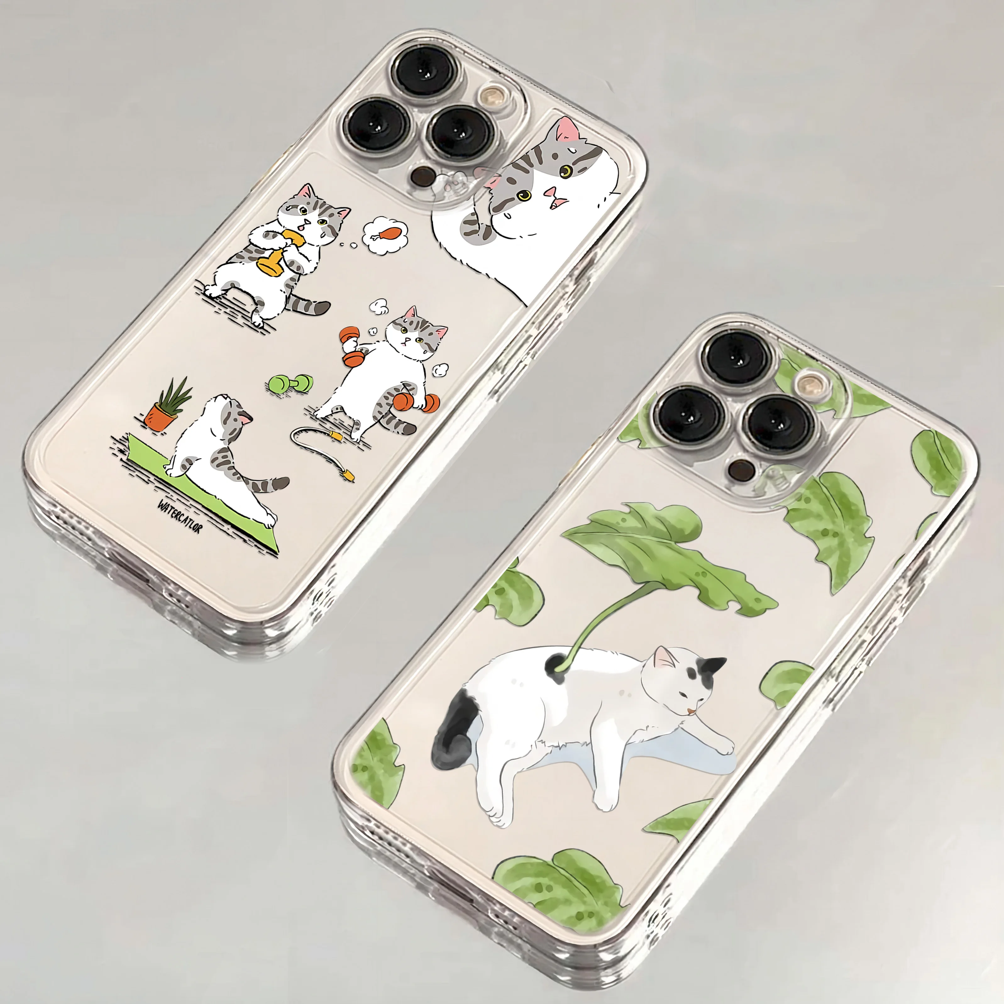 Creative Cute Cat Soft Transparent TPU Phone Case