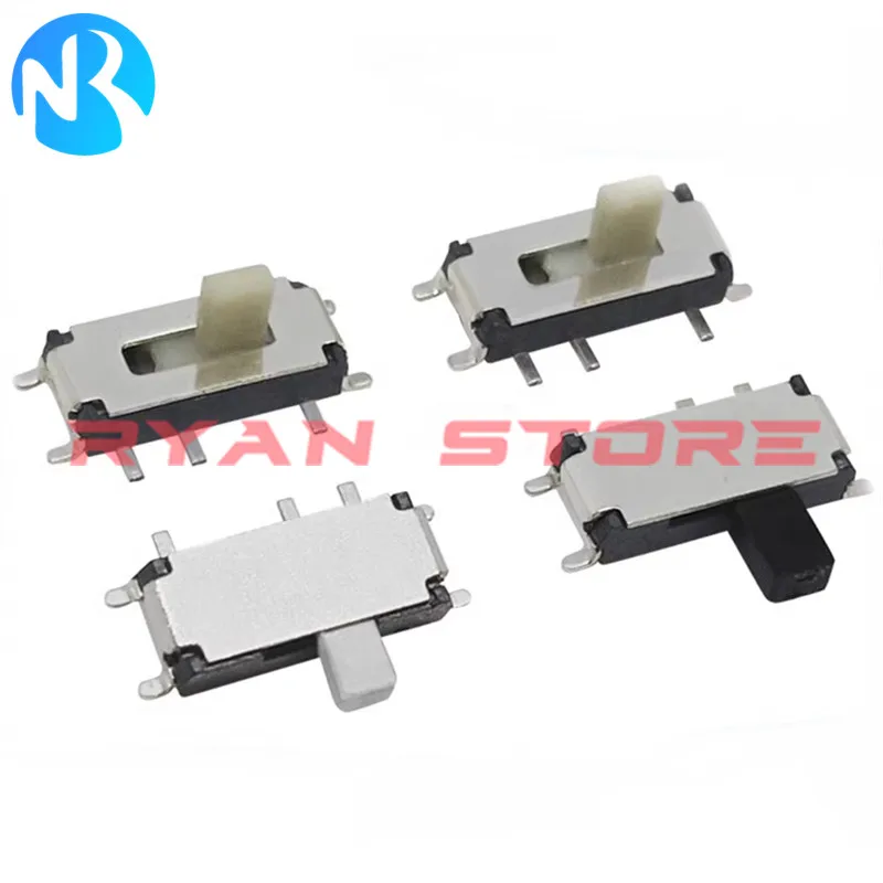 Interruptor Deslizante de Alternância para Mp3 Mp4 Smd Mini Ligar Desligar Spdt Preto e Branco Msk12c01 1.5h 2.5h 2.0h 7pin 1p2t Msk 12c02 200 Peças