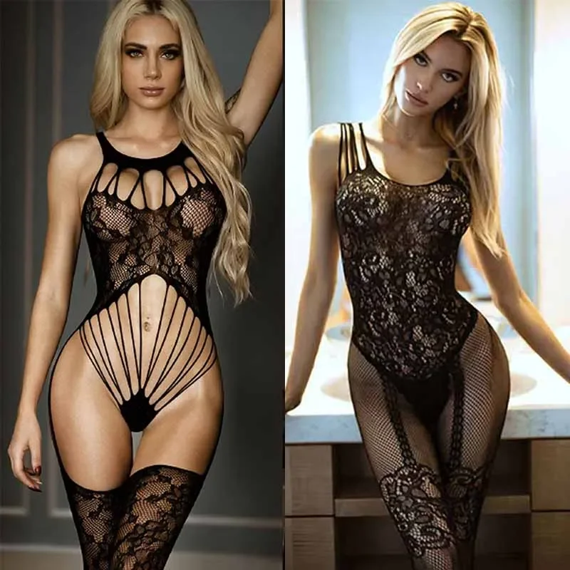 Sexy Fishnet Bodysuit Women Crotchless Erotic Tights Lingerie Ladies Bodystockings Erotic Mesh Clothes Nightclubs Sex Underwear women lingerie,women sleepwear set