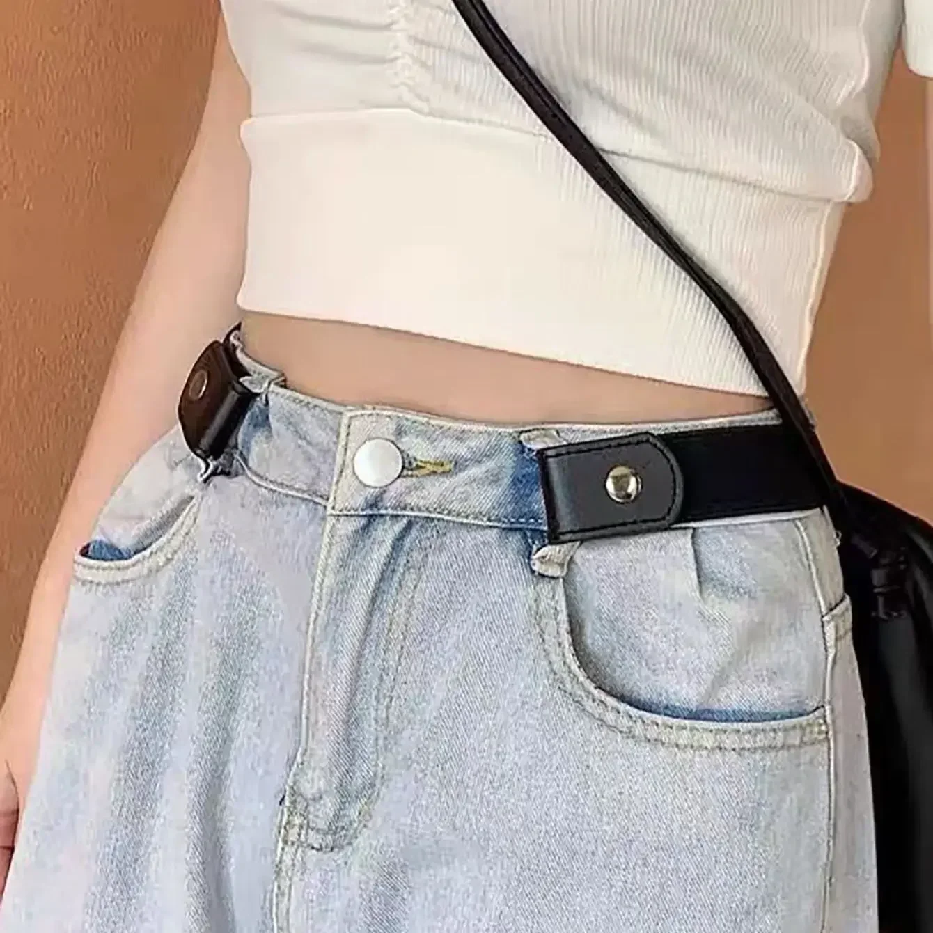 Buckle-Free Belt For Jean Pants, Dresses, Women/Men