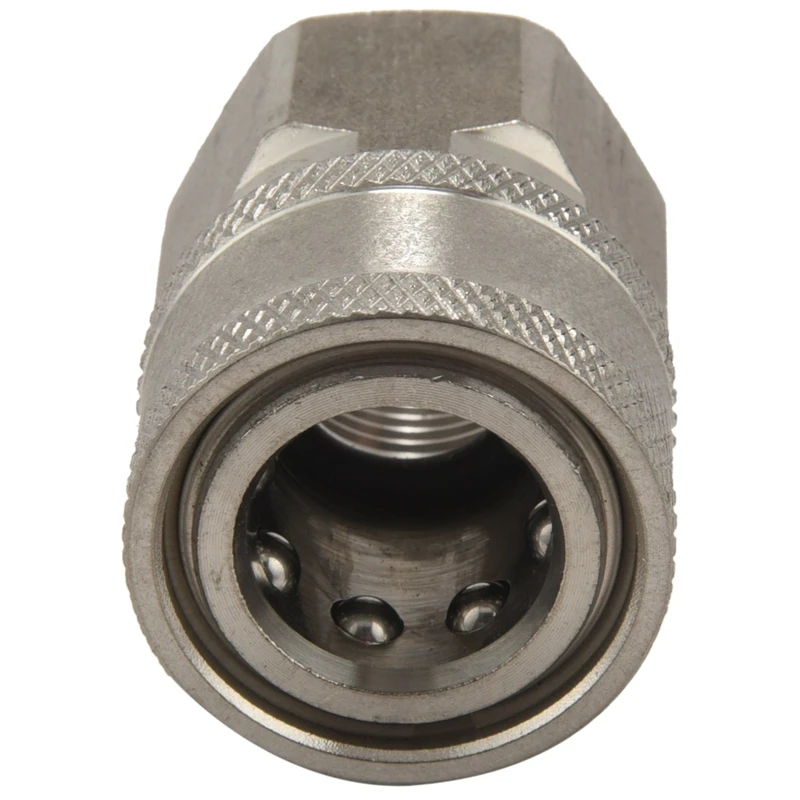 

2X Stainless Steel Pressure Washer Adapter Set G3/8 Inch Female Quick Connect Plug And Socket,Max Pressure 5000 Psi