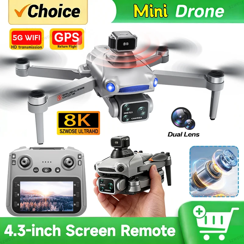 Mini Drone Pliable 5G GPS 4K avec Flux Optique - Selfie Poche