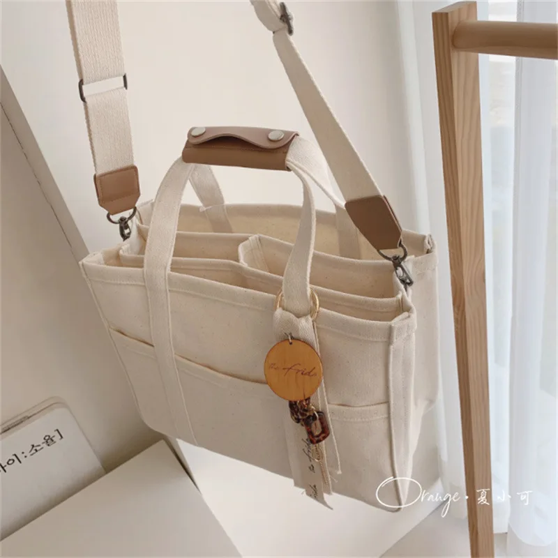 Canvas Mommy Bag Large Maternity Bag Multifunctional Mother and Baby Diaper Shoulder Crossbody Bags for Women Stroller Bag 3