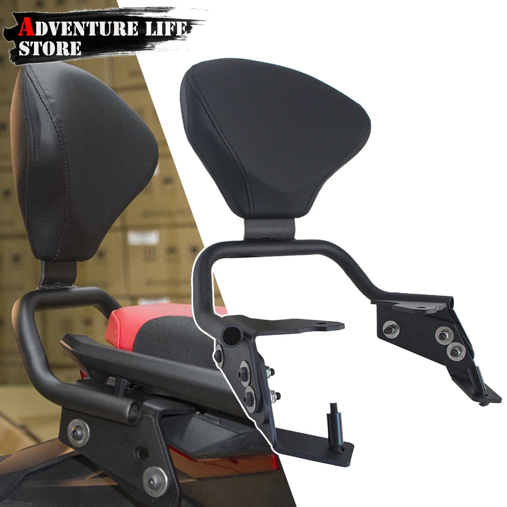 MotorcycleBackrestRearPassengerSeatSissyBarCushionPadForHonda