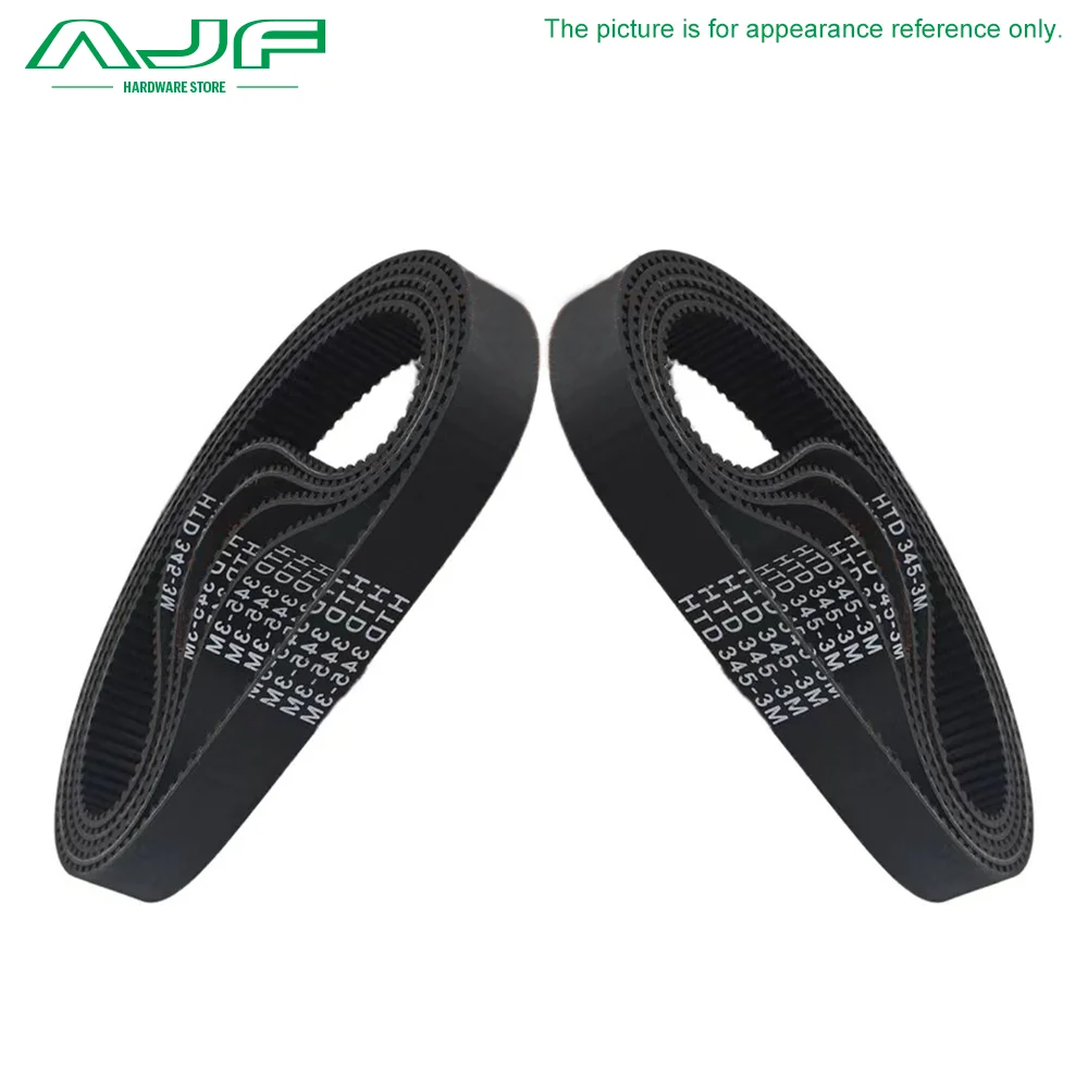 HTD 3M 타이밍 벨트 339mm-402mm 폭 5/6/8/9/10/12/15/20/25/30/40mm 고무 톱니 벨트 폐쇄 루프 동기식 벨트 피치 3mm