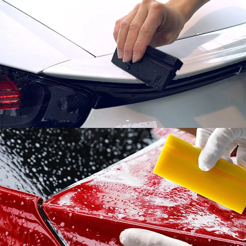 1Pc Silicone Rubber Squeegee Car Vinyl Wrapping Water Wiper Glass Squeegee Mini Blade Window Tinting Tool Vinyl Film Scraper