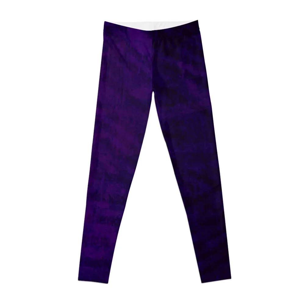 

Dark Purple Grunge Words Leggings Training pants gym wear gym clothing Womens Leggings
