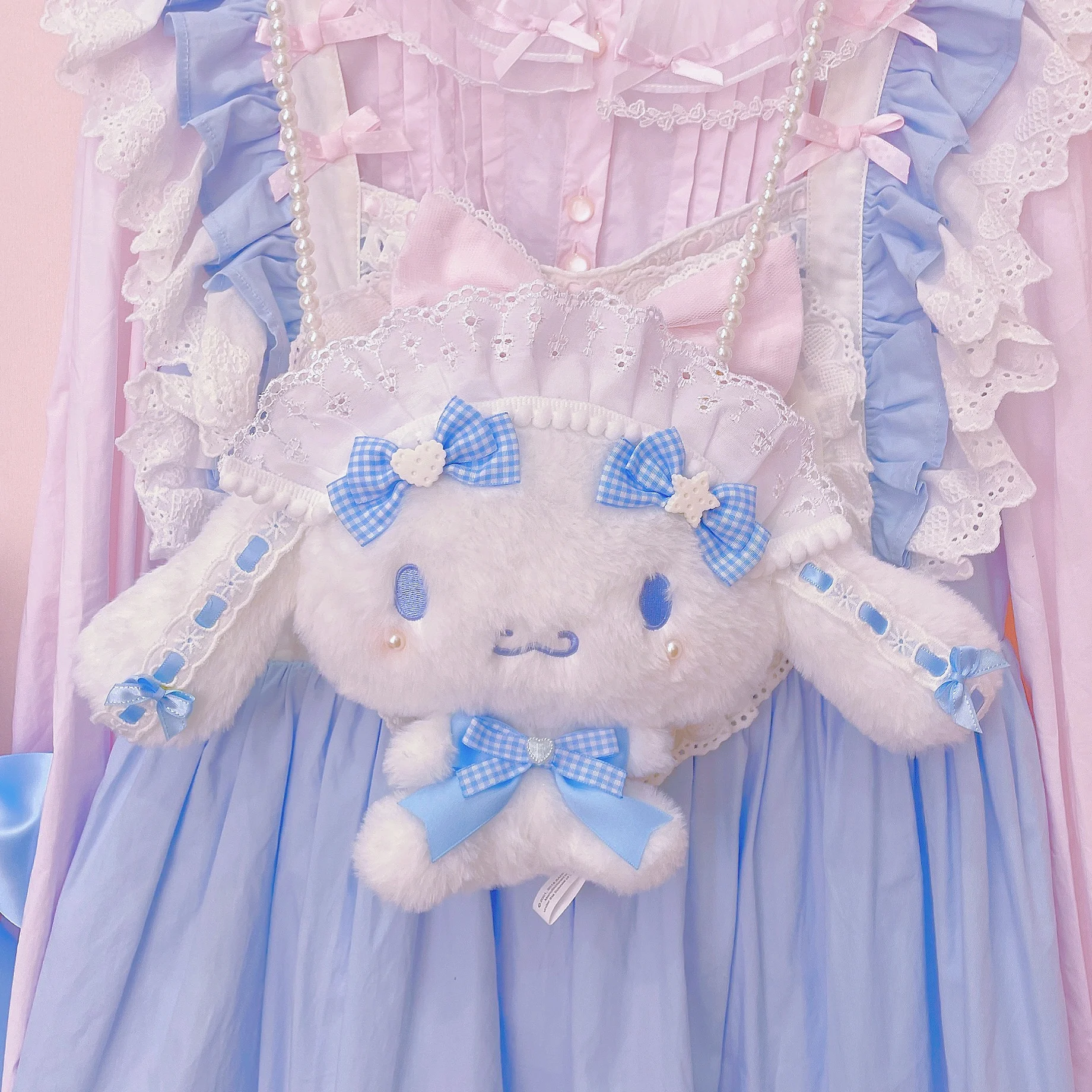 

MINISO Lolita Cinnamoroll женская сумка плюшевая кукла академический стиль сумка-мессенджер милая девочка JK Сумка вместительная сумка через плечо