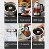 600W Electric Teapot Mini Tea Maker Home Electric Kettle Office Multifunctional Glass Steam Flower Teapot Auto Keep Warm 1.2L 4