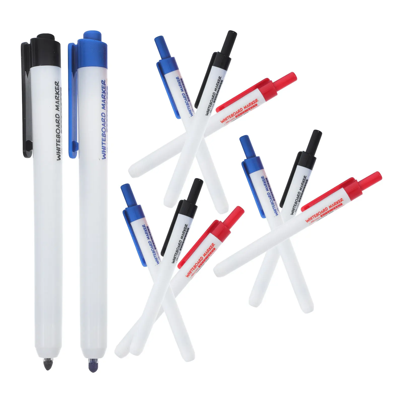 12Pcs 드라이 지우기 마커 화이트보드 펜 재사용 가능한 플래너 캘린더 교실 홈스쿨 교사 학생을 위한 쓰기 도구