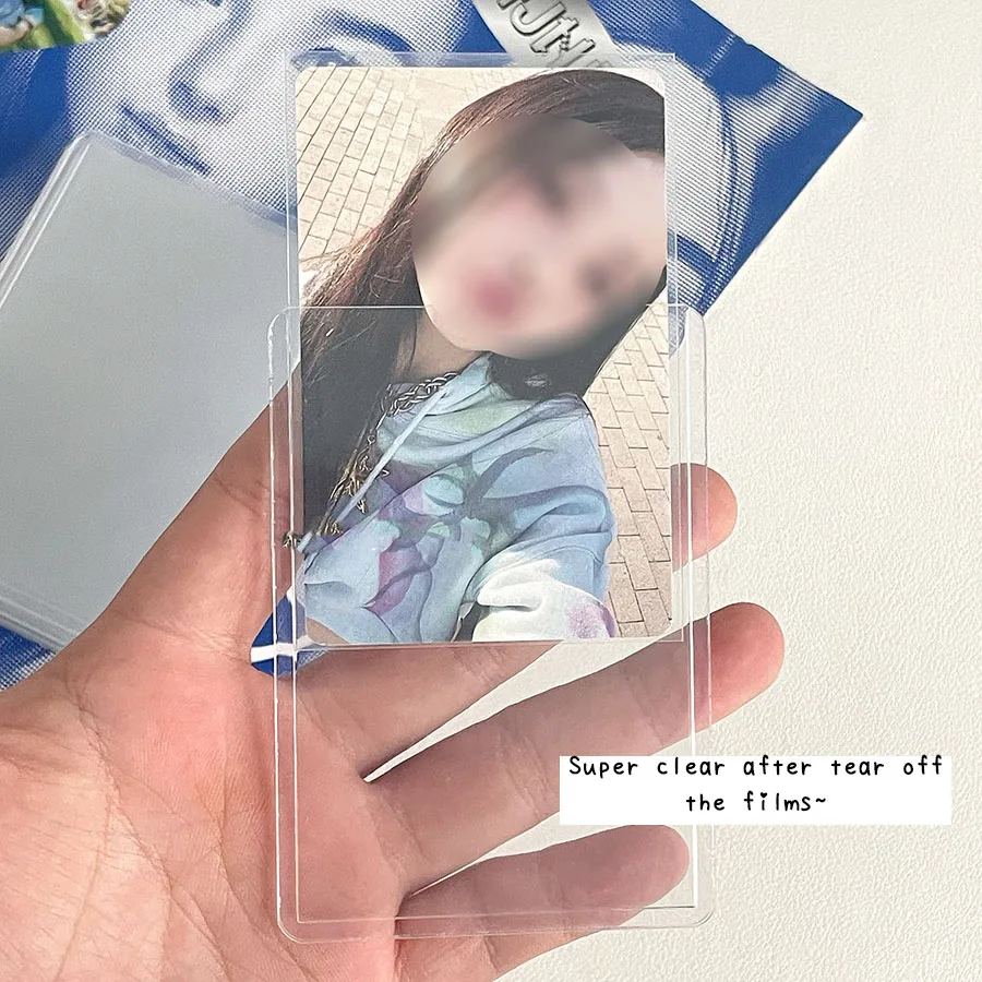 SKYSONIC 20pcs/Pack B8 Hard Cover 58x89mm Transparent Holder For Holo Postcards Top Load Films Photocard Game Cards Protector 5