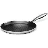 Stainless Steel Crepe Pan - 11inch Nonstick Crepe Pan, Stainless Steel Honeycomb Coating Pancake Pan 1