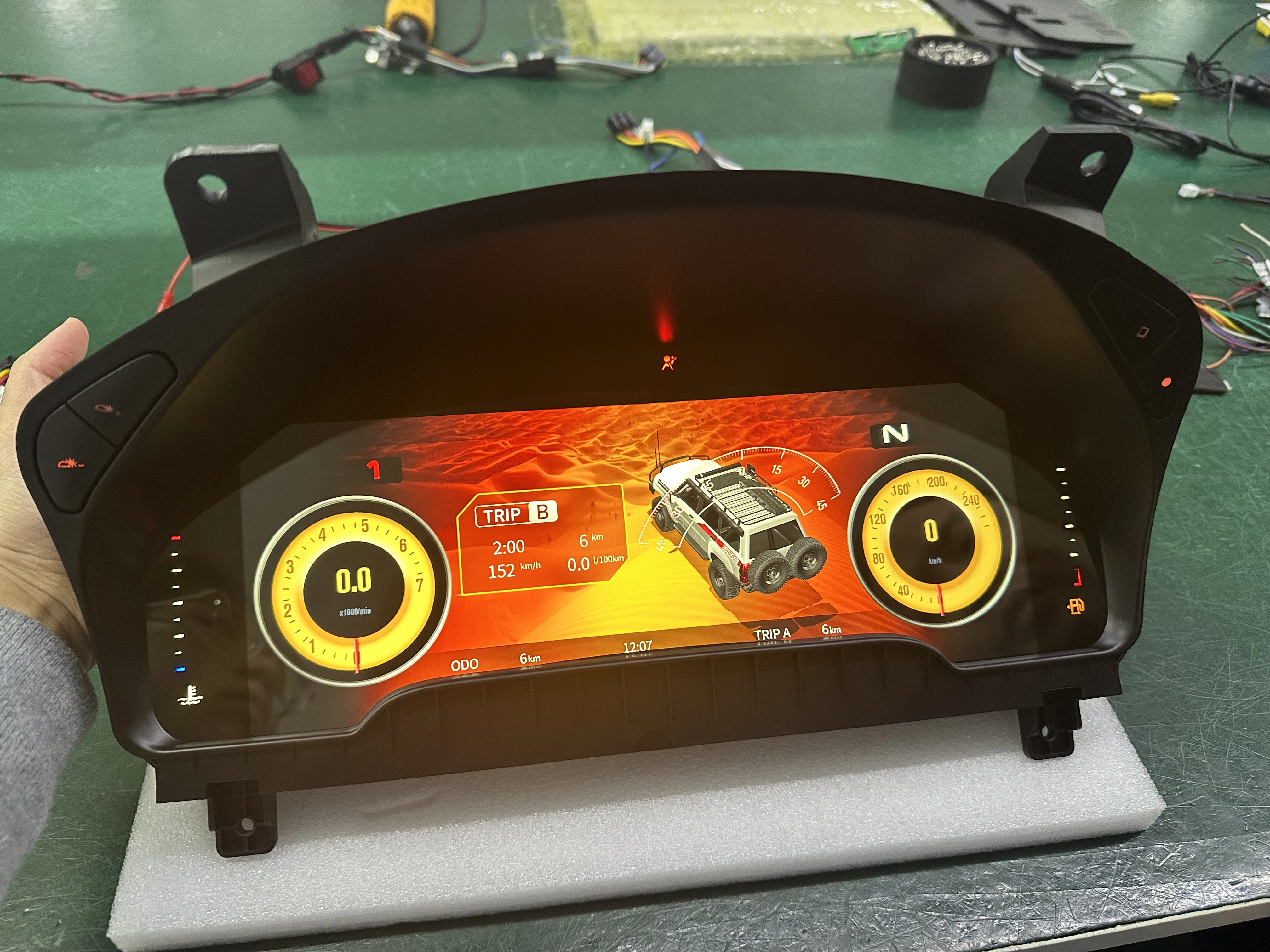 Panel de Instrumentos Digital de 12.3 Pulgadas para Nissan Patrol Y61 2005-2024, Cabina Virtual, Velocímetro, Pantalla LCD, Kit de Unidad de Panel de Instrumentos 6