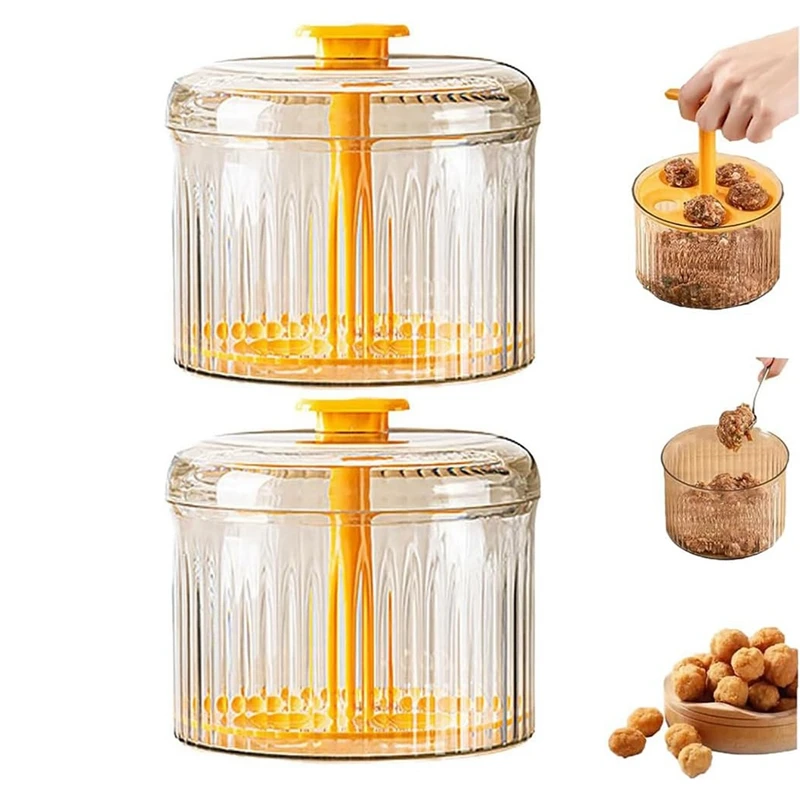 Translucent Meatball Maker, Meatball Maker With Container, Creatives Kitchen Meat Baller Maker Press Tool, Kitchen Tool Durable
