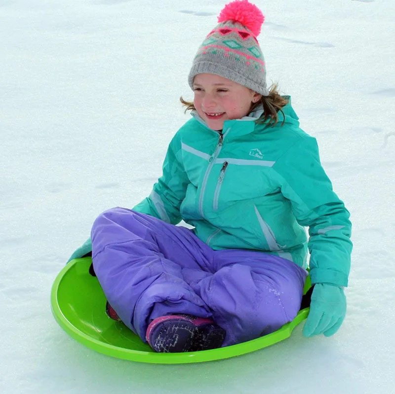 Heavy-Duty Downhill Flying Saucer Round Disc Plastic Winter Outdoor Cold Resistant Snow Sledge