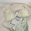 Everyday French Lace Bra Wireless Triangle Cup Women Hollow Out Comfort Wear Sexy Pure Desire No Underwire Bra Set MOYISU Tushy