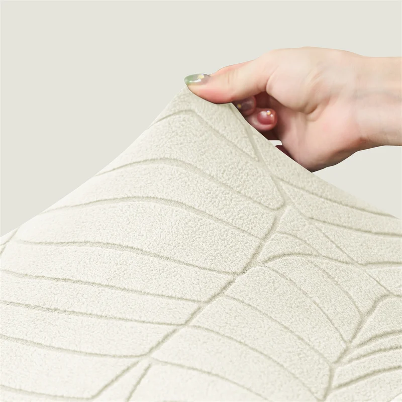 1/2pcs Jacquard Shell Chair Cover for Dining Room Stretch Armless Seat Slipcover Solid Color Chair Protector Slipcover Home