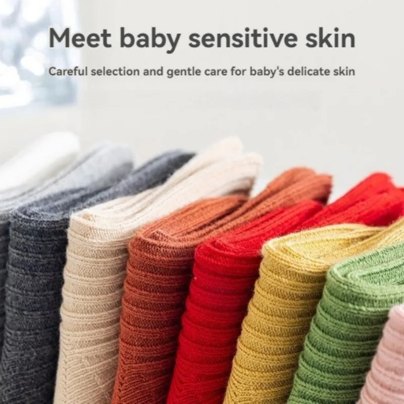 Baby Socks 3Pairs/Lot Boys Girls Cotton Stripe Soft Non-Slip Rubber Grips For 0-3 Years