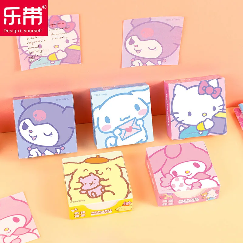 

Kawaii Hellokitty Mymelody Kuromi Cinnamoroll Purin Sanrio Paper Brick Notebook Note Paper Cartoon Creative Sticky Notes