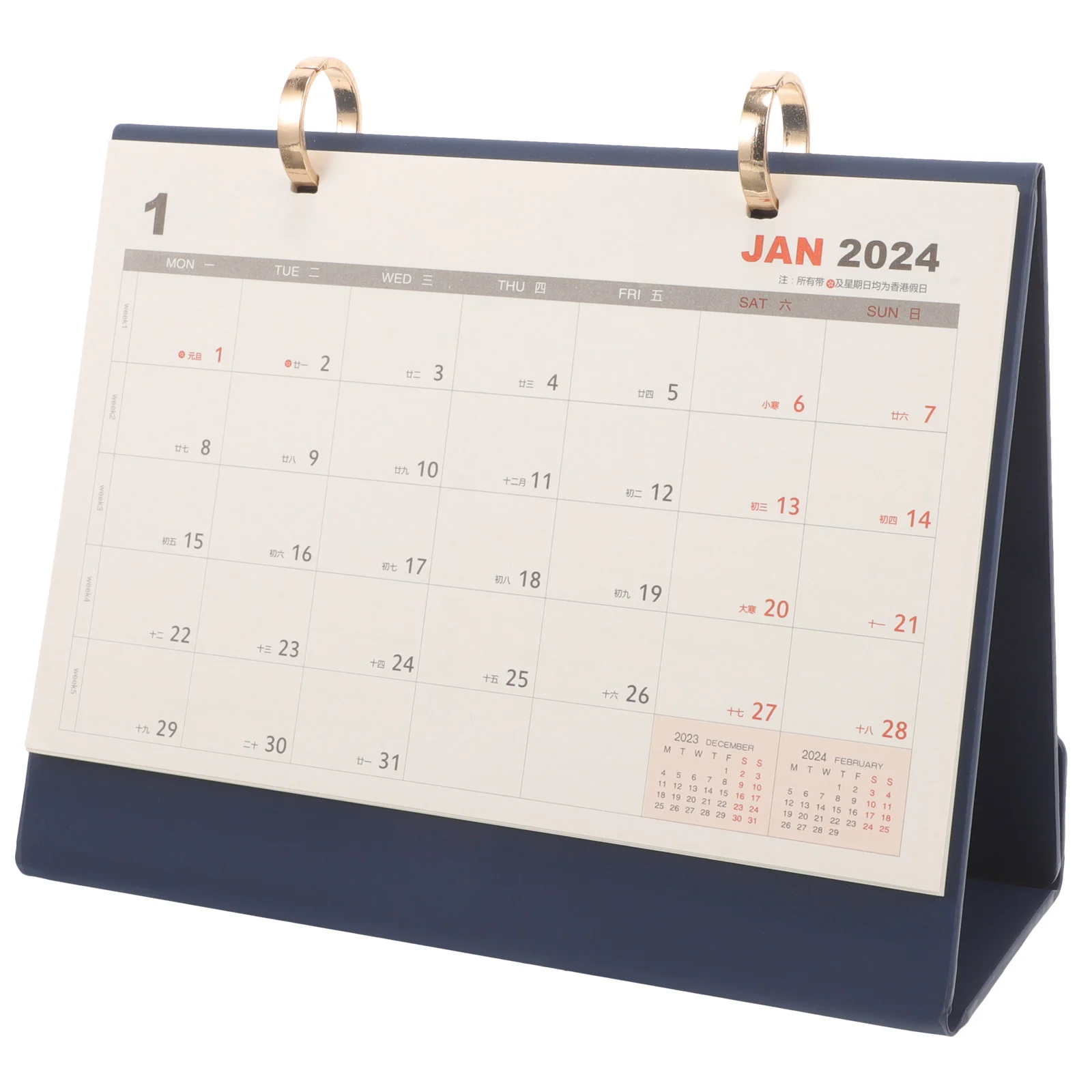 

Desk Calendar Paper Decor Portable English Desktop Calendar For Office Year Frame Double Ring Calendar Desktop Decor