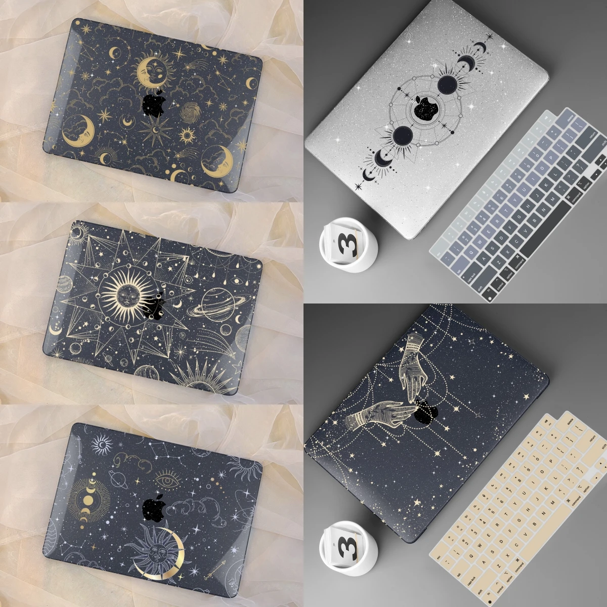 

Sun Space Shimmering powder case for Macbook Air Pro 13 M3 M2 M1 A2337 A2681 A2941 14inch A2992 A2442 Pro 15 16 A2485 A2991 2023