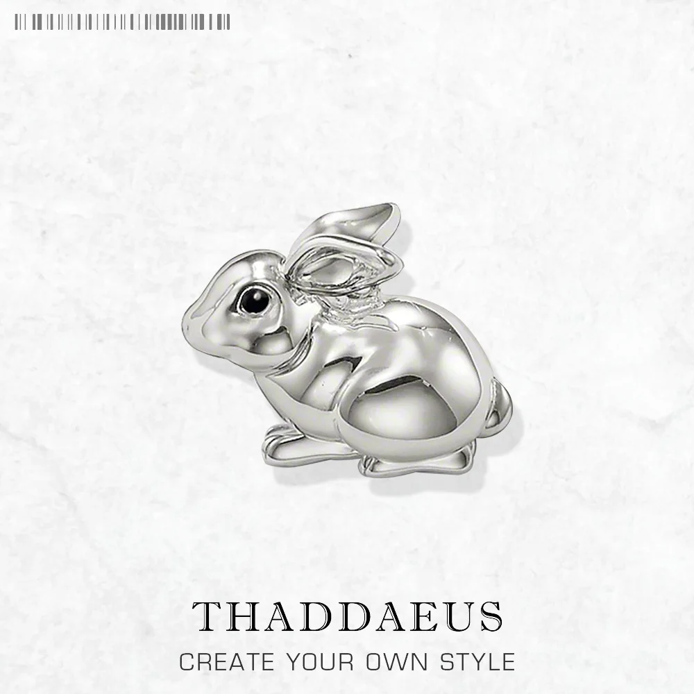 Pendant Rabbit Spring 925 Sterling Silver Cute Jewelry Europe Accessorie Gift Woman pendant necklace silver pendant silver necklace charms