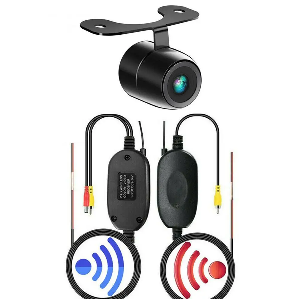 

2.4G Wireless Car Rear View Backup Camera Mount With 2.4G Wireless Audio Video AV Transmitter Receiver Kit