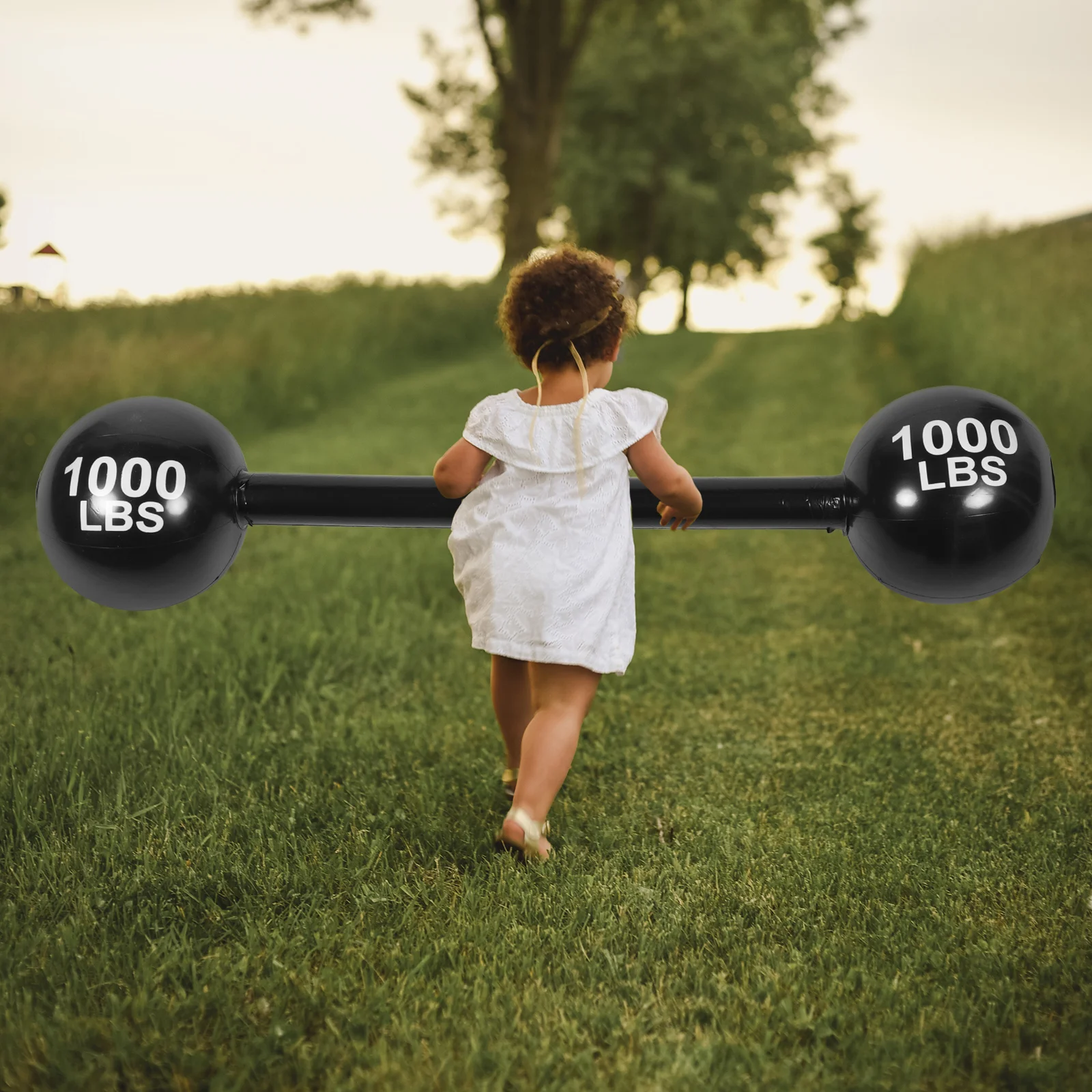 2 PCS Thickening Barbell Toy Party Props Inflatable Toys Sports Child Childrens