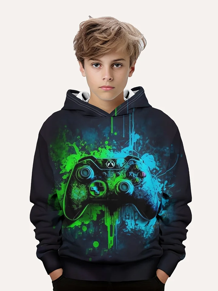 Hooded Sweatshirt Xbox Hoodie Boys Children's Clothes 3D