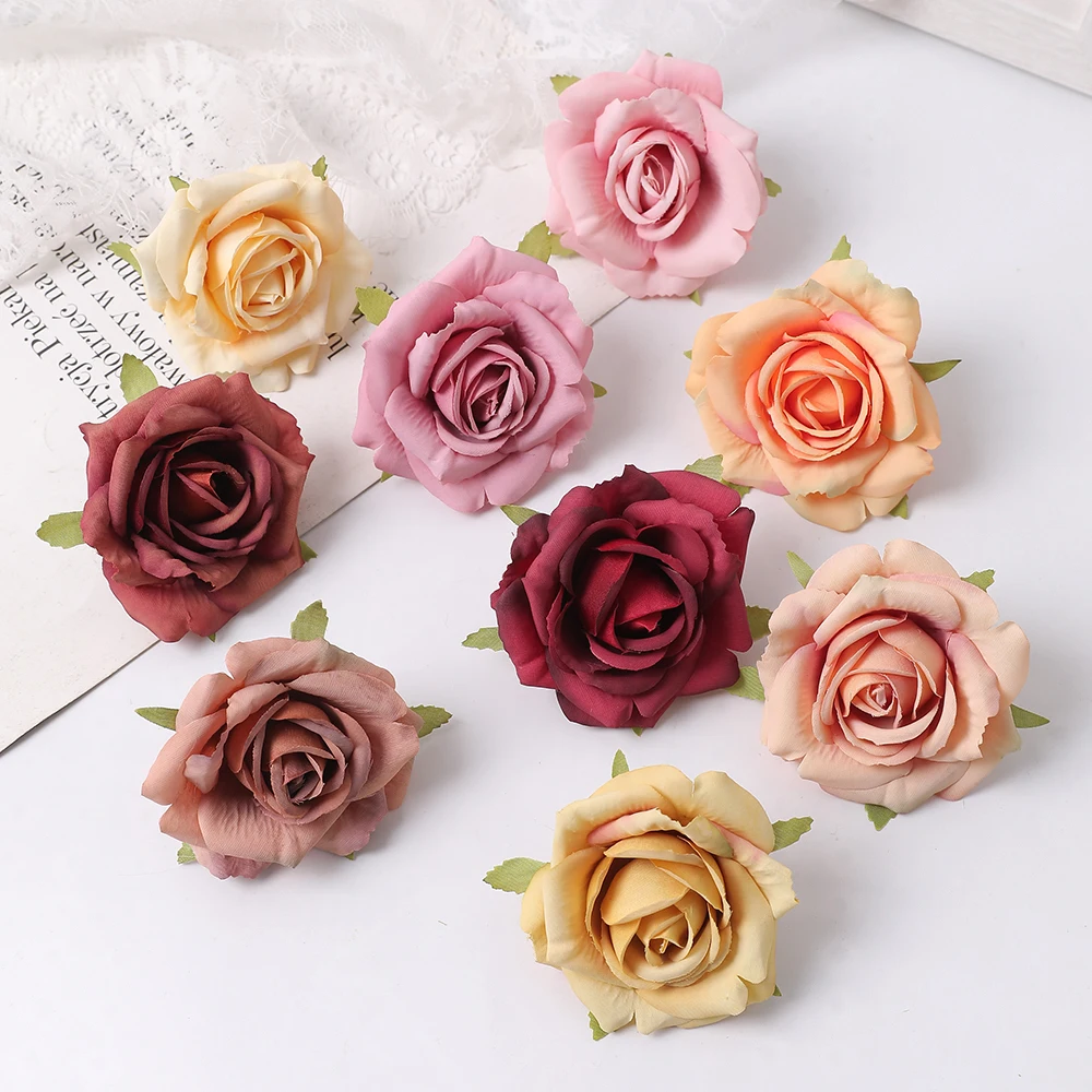 5/10 Stück 7 cm Seidenrosen, künstliche Blumen, Seide, Heim- und Raumdekoration für Hochzeiten, Bräute, Dekoration, DIY, Basteln, Geschenkzubehör – Detail 6