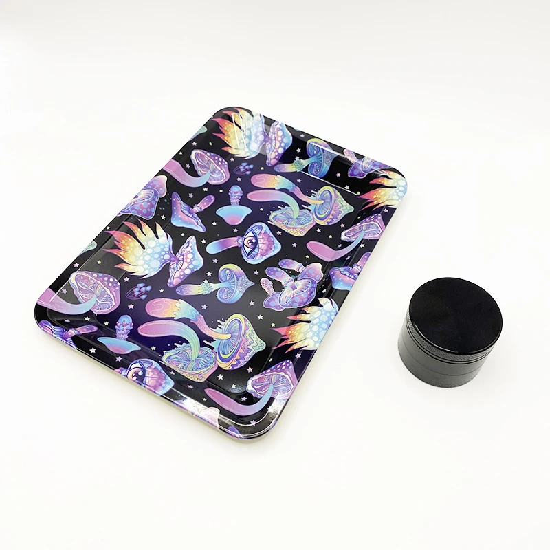 Smoking Accessories 18X12.5CM Metal Rolling Tray 40mm Herbal Tobacco Grinder Pepper Pot Spice Mill Zinc Alloy