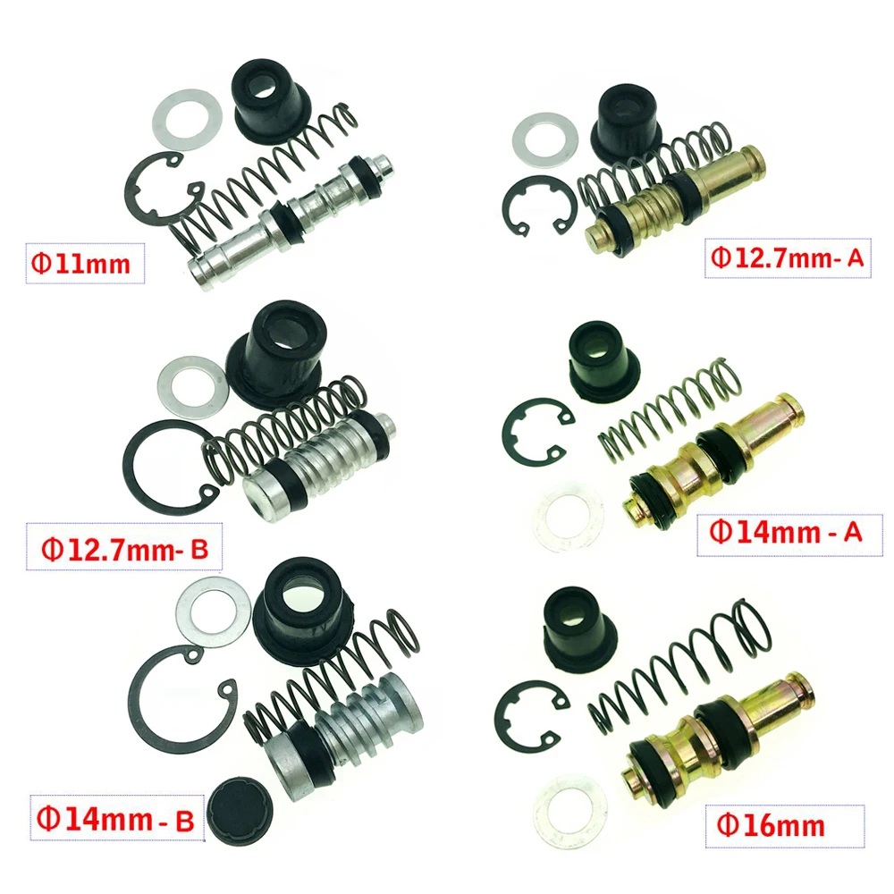 Motorcycle Clutch Brake Pump Piston Plunger Repair Kit11mm 12.7mm 14mm 16mm  Master Cylinder Piston Rigs Repair Accessories 1set