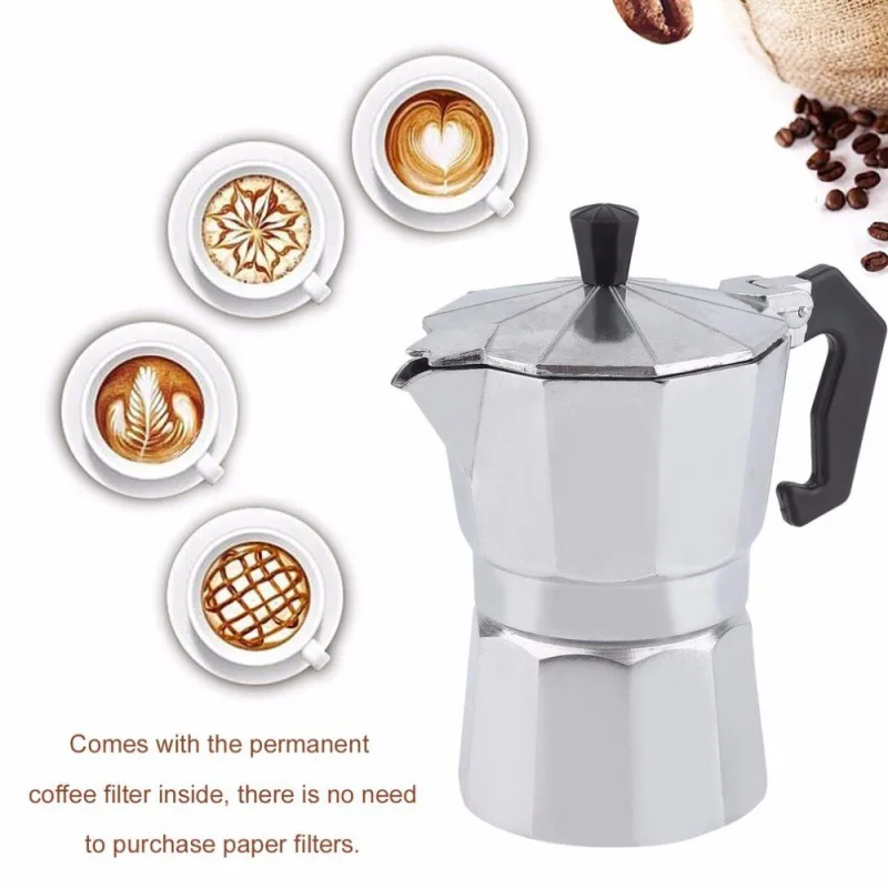 Coffee Maker Machine Aluminum Mocha Pot Mocha Coffee Pot Octagonal Aluminum Span coffee maker coffee pot espresso maker