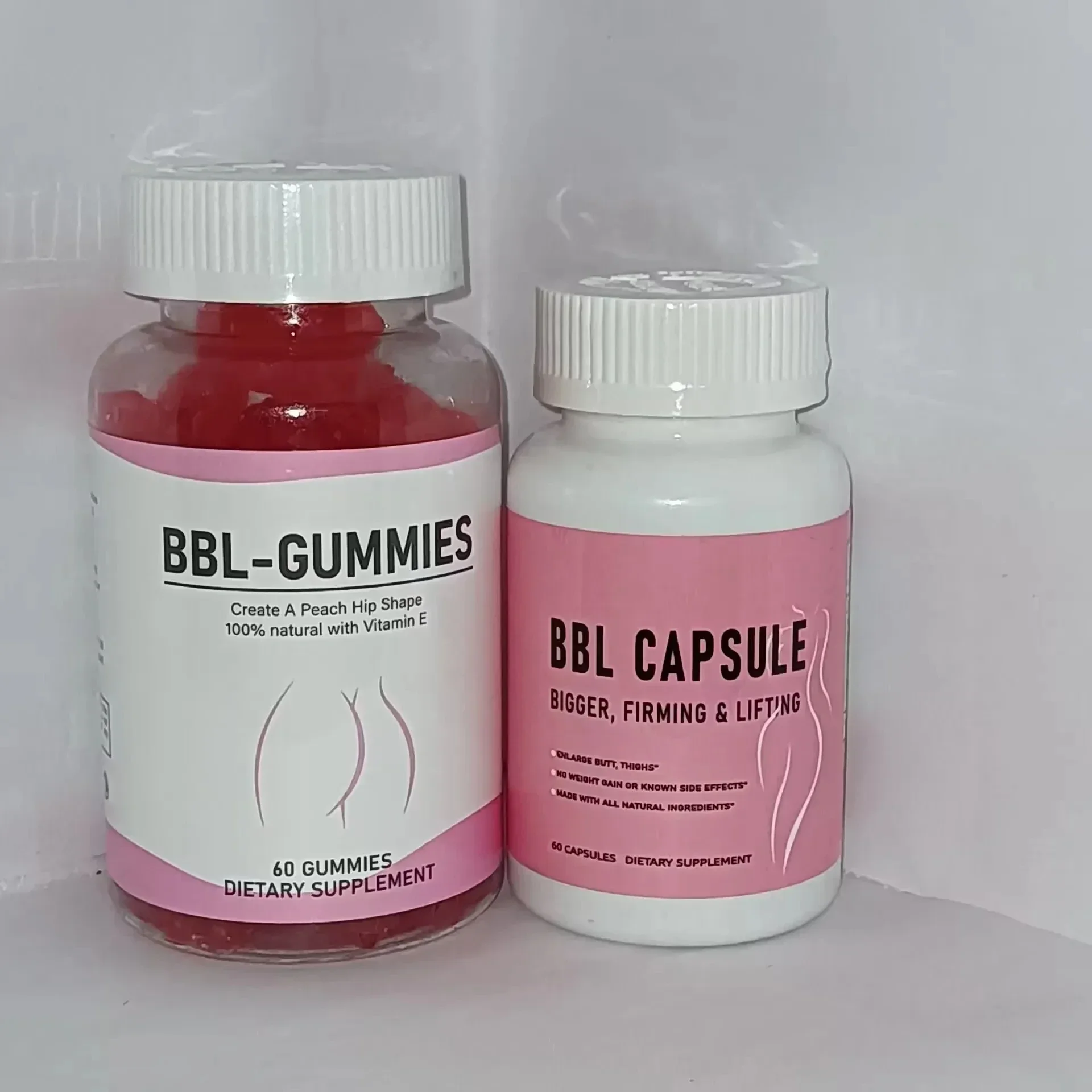 2 bottles maca gummy capsules，shape buttock curves