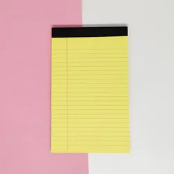 Vibrant 5x8 College Ruled Notepads - 100 Sheets, Perforated for Easy Use (YELLOW 100 SHEET)