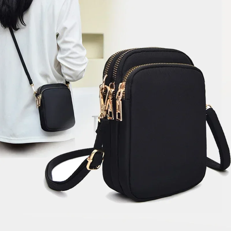 Stylish Crossbody Zipper Shoulder Bag - Multifunctional Handbag & Wristlet Purse with Sports Wallet Functionality