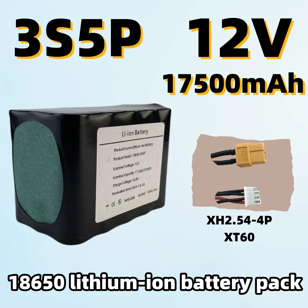 

3S5P 12V 17.5Ah 12.6V High Capacity UAV Rechargeable Li-ion Battery for Various RC Airplane Quadrotor XH2.54-4P XT60