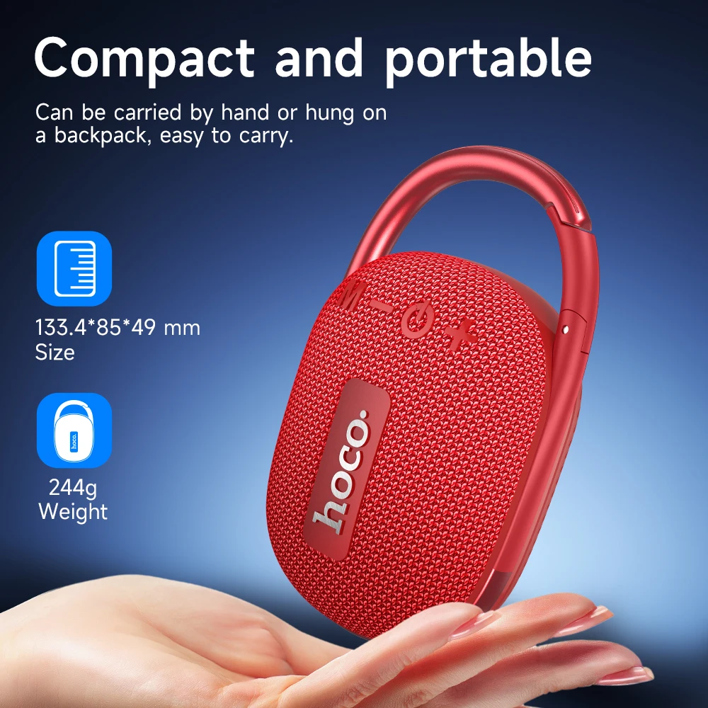 Bluetooth Speaker bluetooth speaker portable speaker audio speaker HOCO Portable Speaker Wireless Bluetooth-compatible Subwoofer Outdoor Waterproof Loudspeaker Stereo Surround Support FM Radio TF
