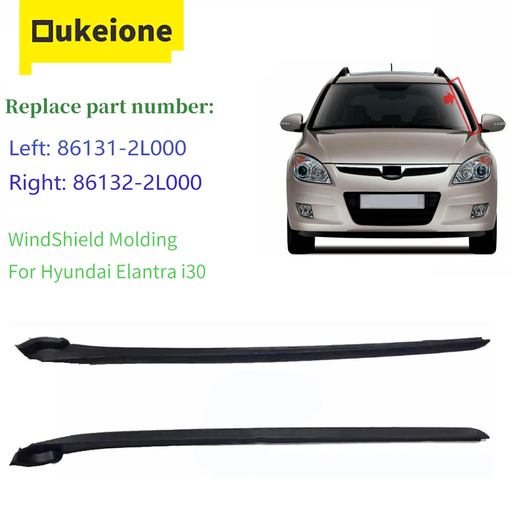 For 2009 2010 2012 2011 Hyundai Elantra i30 Front Outer Glass Side Windshield Pillar Molding Car